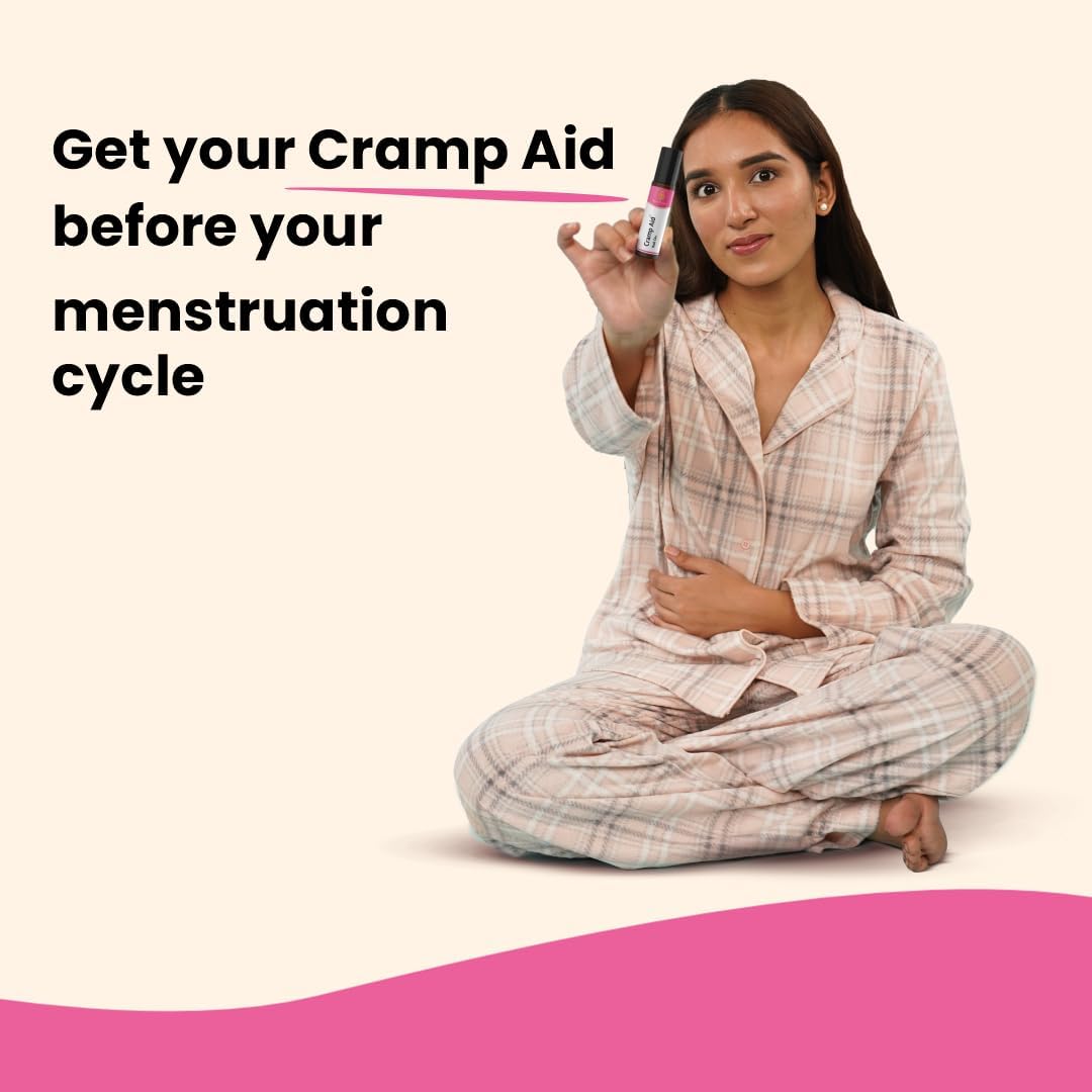 Cramp Aid Roll On for Menstrual Cramps | Instant Period Pain Relief | | Natural & Ayurvedic Alternative to hot Bags | Fits in Pocket Generic Au supplements