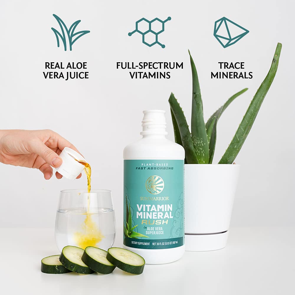 Sunwarrior Liquid Multivitamin Supplements & Minerals Vegan Plant-Based with Aloe Vera for Men and Women | Energy & Immune Support Gluten Sugar Dairy Free | 30 Fl Oz Sunwarrior Au supplements