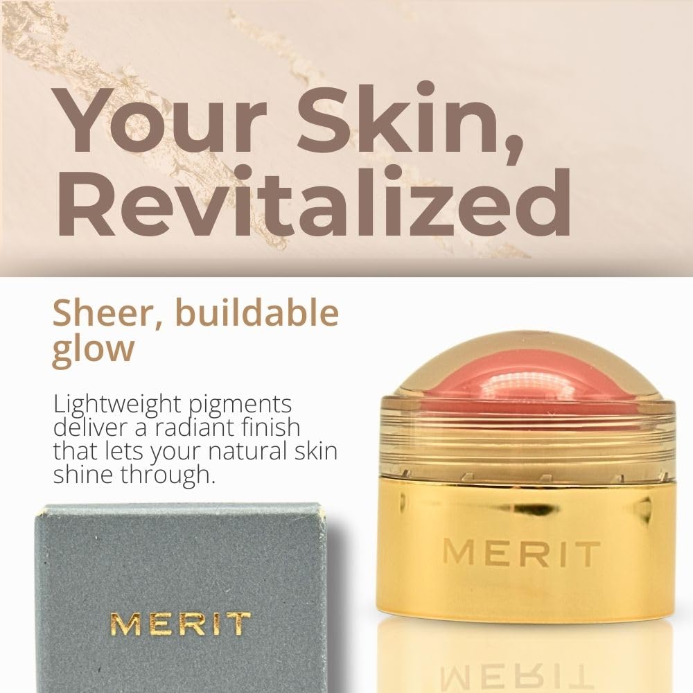 MERIT Flush Balm Cream Blush – Lusitano Soft Peach | Hydrating Radiant Cheek & Lip Tint Stick with Vitamin E | Lightweight, Buildable, Vegan & Cruelty-Free Blush Merit Au supplements