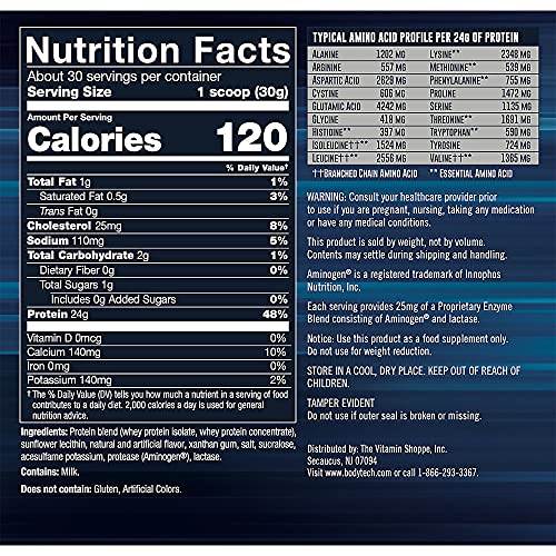 BODYTECH Whey Tech Pro24 Powder Vanilla Ice Cream (2 lbs/30 Servings) BODYTECH Au supplements