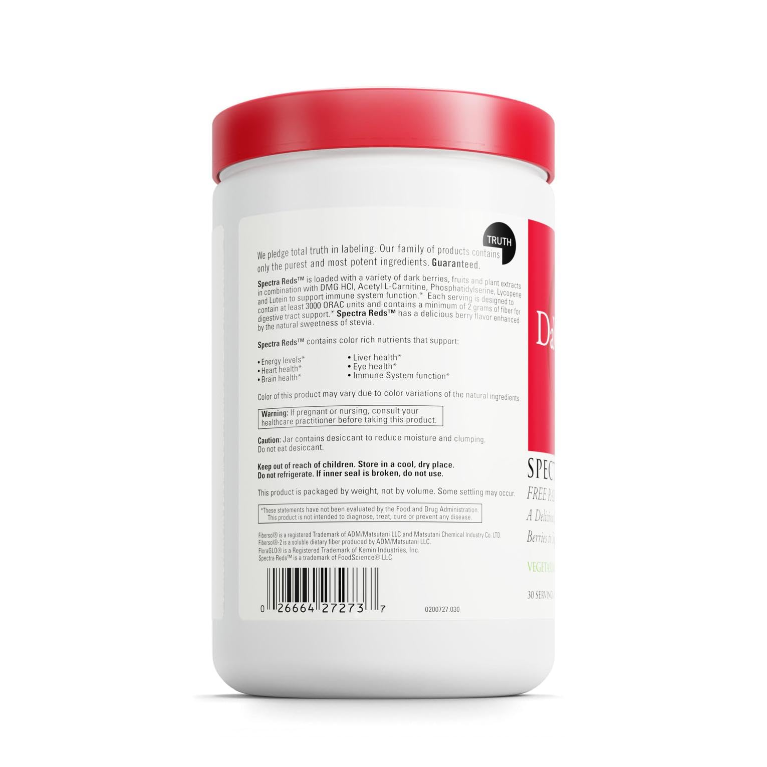DAVINCI Labs Spectra Reds - Drink Mix Supplement for Antioxidant Health* - Immune & Liver Health Aid with Grape Seed Extract* - Powder Supplement Supports Eye & Heart Health* - 30 Servings (324.9 g) DAVINCI Au supplements