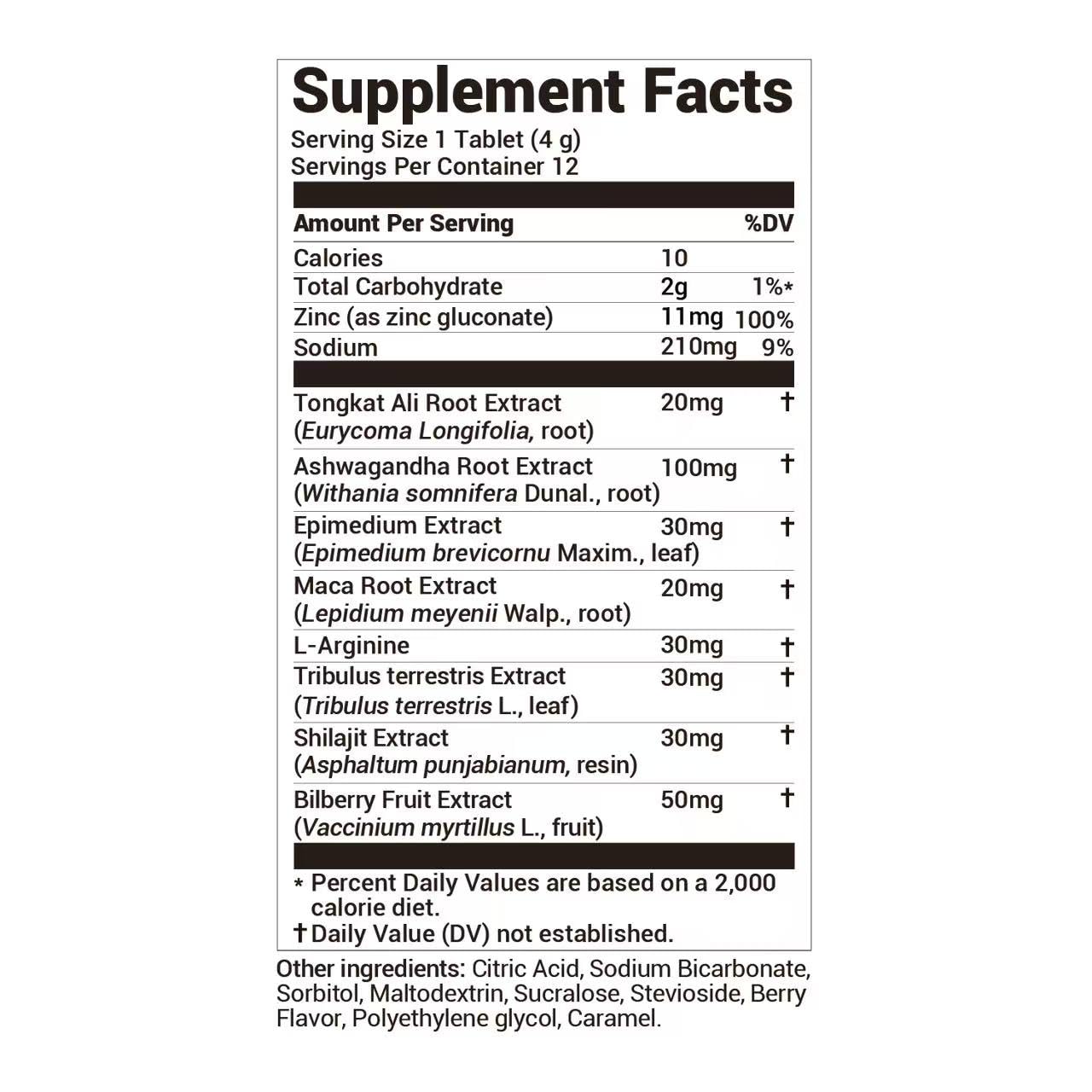 DrBioCare Peak Mode Core Vitality for Men 7-in-1 Effervescent Tablets | Tongkat Ali, Maca & L-Arginine，Ashwagandha, | Boost Stamina, Drive & Blood Flow for Good Performance | Berry Flavor 24 Tablets DrBioCare Au supplements