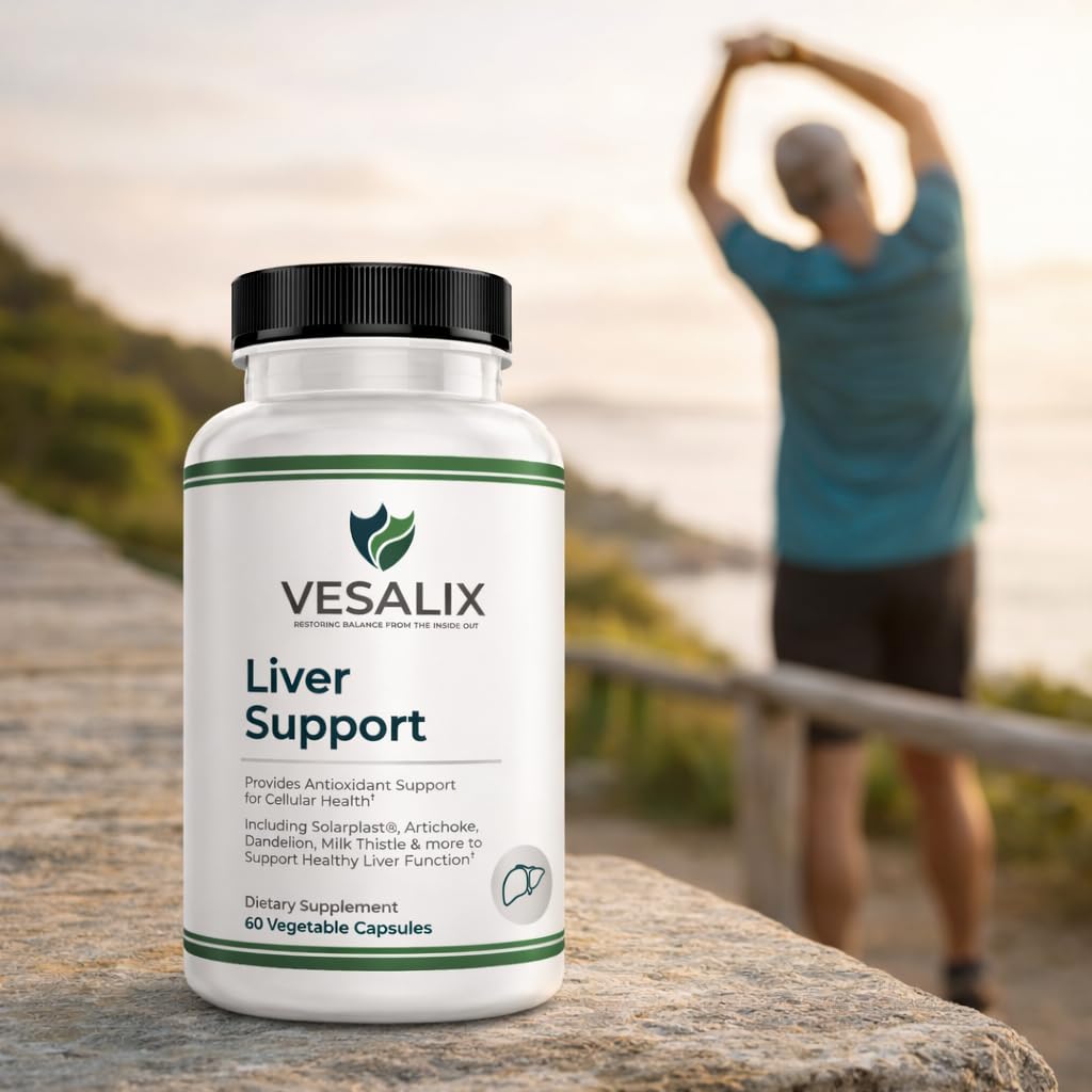 VESALIX Liver Support Supplement for Adults 40+ – Milk Thistle, Artichoke & Dandelion with Digestive Enzymes – Supports Digestion & Cellular Health – 60 Vegetarian Capsules VESALIX Au supplements
