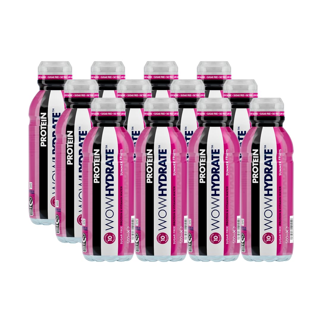 WOW HYDRATE Protein Water, Summer Fruits Flavour Protein Drink, Natural Flavourings, Healthy Hydration WOW HYDRATE Au supplements