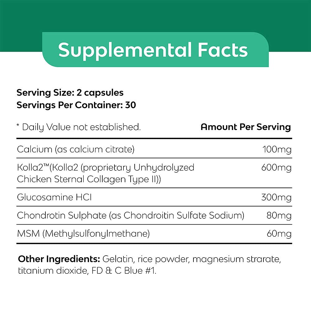 Best in Nature Bone Essense with Kolla2 (Type II Collagen) - Bone and Joint Health Supplement. (60 Count) Best in Nature Au supplements