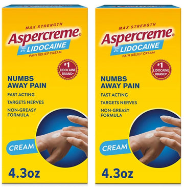 Aspercreme with Lidocaine Maximum Strength Pain Relief Cream, 4.3 Oz (Pack of 2) Aspercreme Au supplements