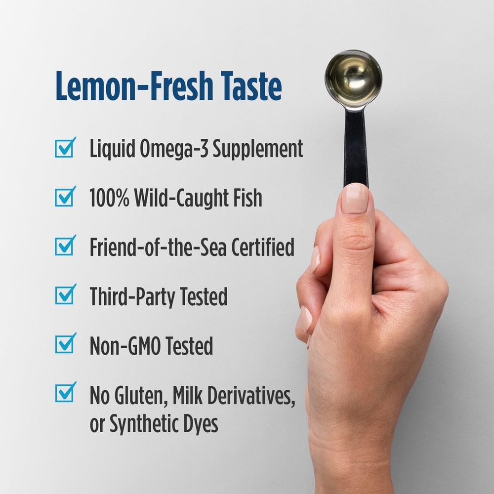 Nordic Naturals Ultimate Omega Xtra Liquid, Lemon Flavor - 8 oz - 3400 mg Omega-3 + 1000 IU Vitamin D3 - EPA & DHA - Brain, Heart, Joint, & Immune Health - Non-GMO - 48 Servings Nordic Naturals Au supplements