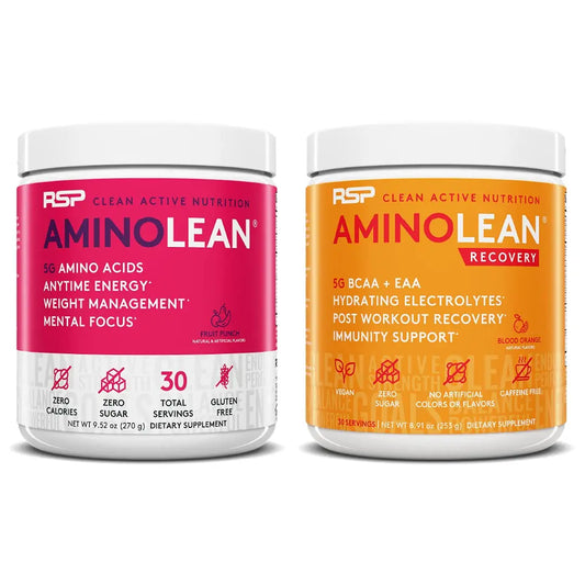 RSP NUTRITION AminoLean Pre Workout Energy (Fruit Punch 30 Servings) with AminoLean RSP NUTRITIONAU supplements
