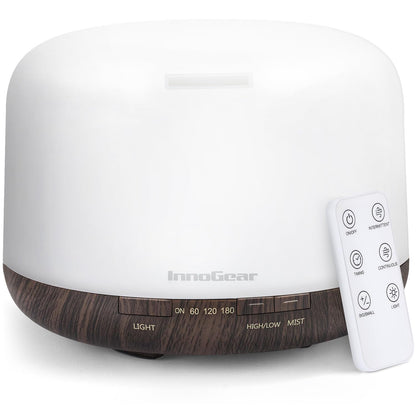 InnoGear 500ml Essential Oil Diffuser with Remote Control, Premium Ultrasonic Aromatherapy InnoGearUS supplements