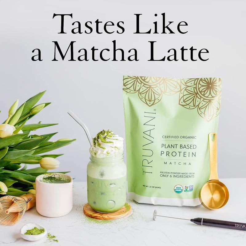 Truvani Organic Vegan Protein Powder Matcha - 20g of Plant Based, Organic Protein Truvani Au supplements