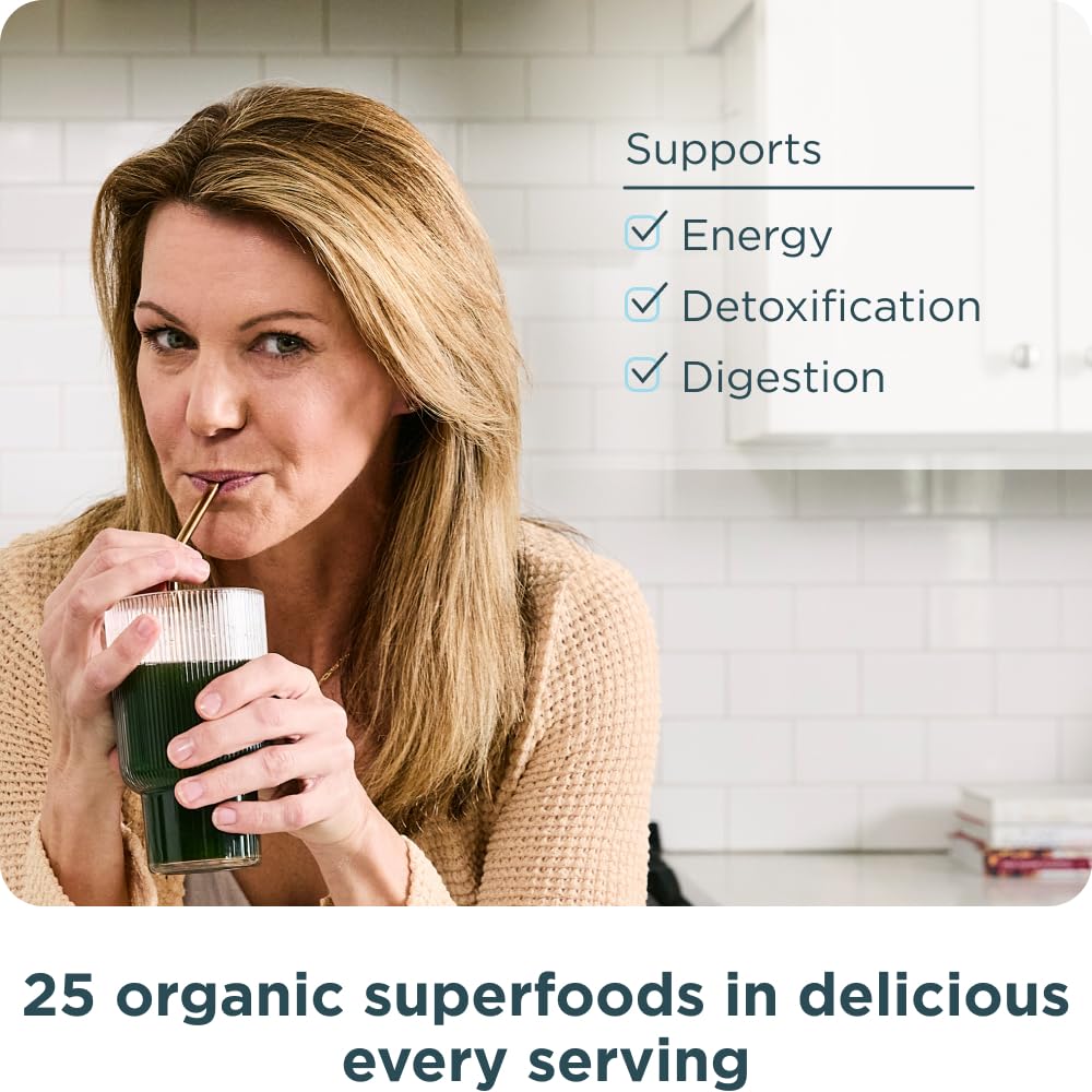 Ancient Nutrition SuperGreens Powder with Probiotics, Organic Berry Flavor Greens, Made from Real Fruits, Vegetables and Herbs, Digestive and Energy Support, 25 Servings, 6.7oz Ancient Nutrition Au supplements