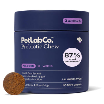 PetLab Co. Probiotics for Dogs, Support Gut Health, Occasional Diarrhea, Digestive Health & Seasonal Allergies - Salmon Flavor - Packaging May Vary - 30 Soft Chews PetLab Co. Au supplements