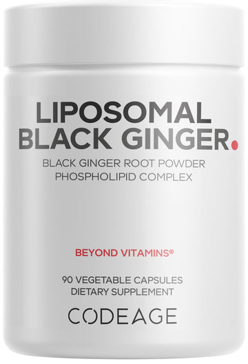 Codeage Liposomal Black Ginger Supplement - Kaempferia Parviflora Root Powder - 3-Month Supply - Ginger Root Pills and Herbal Root - Liposomal Delivery - 1 Capsule Per Serving - Non-GMO - 90 Capsules Codeage Au supplements