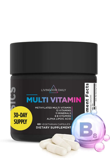 Livingood Daily Methylated Multivitamin for Women and Men, Multi Vitamin Supplement with Alpha Lipoic Acid, B Vitamins, Iron, Zinc and Selenium Livingood Daily Au supplements
