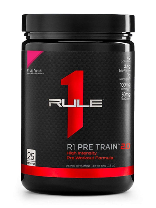Rule 1 Proteins R1 Pre Train 2.0 25 Serv Fruit Punch, 390 Gram Rule 1 ProteinsAU supplements