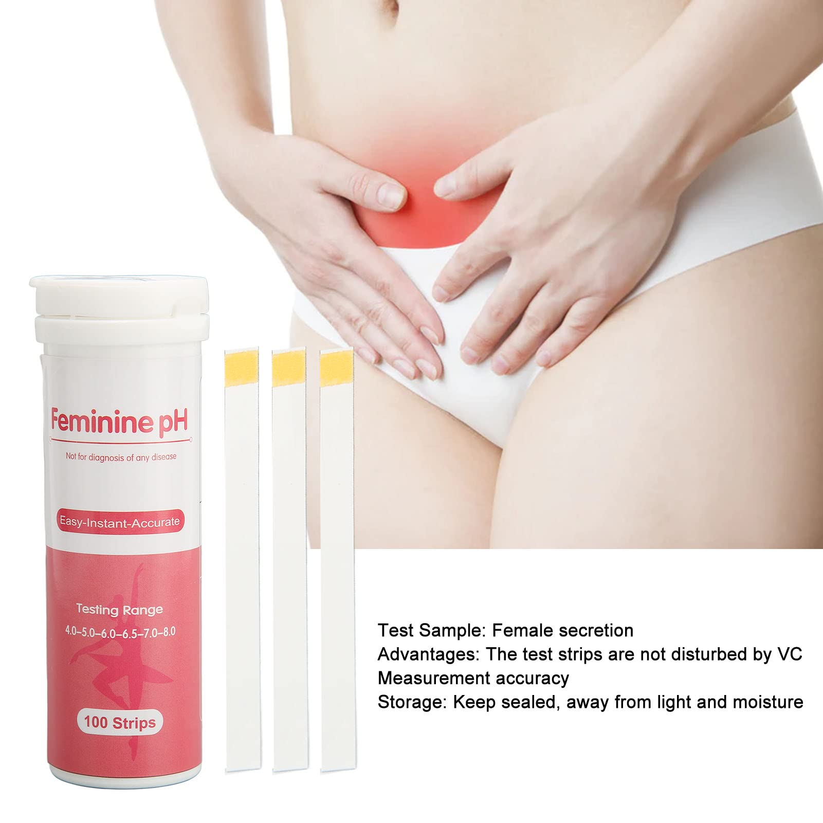 100pcs inal Health PH Test Strips Disposable Intimate Health Avoid Infection Accurate Acidity DOACT Au supplements