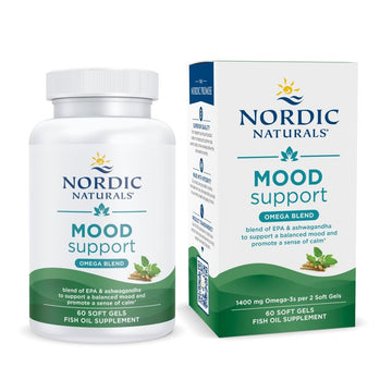 Nordic Naturals Mood Support Omega Blend - Unflavored - 60 Soft Gels - 1400 mg Omega-3 Supplement with EPA & DHA - Promotes Balanced Mood and Serenity - Non-GMO - 30 Servings Nordic Naturals Au supplements
