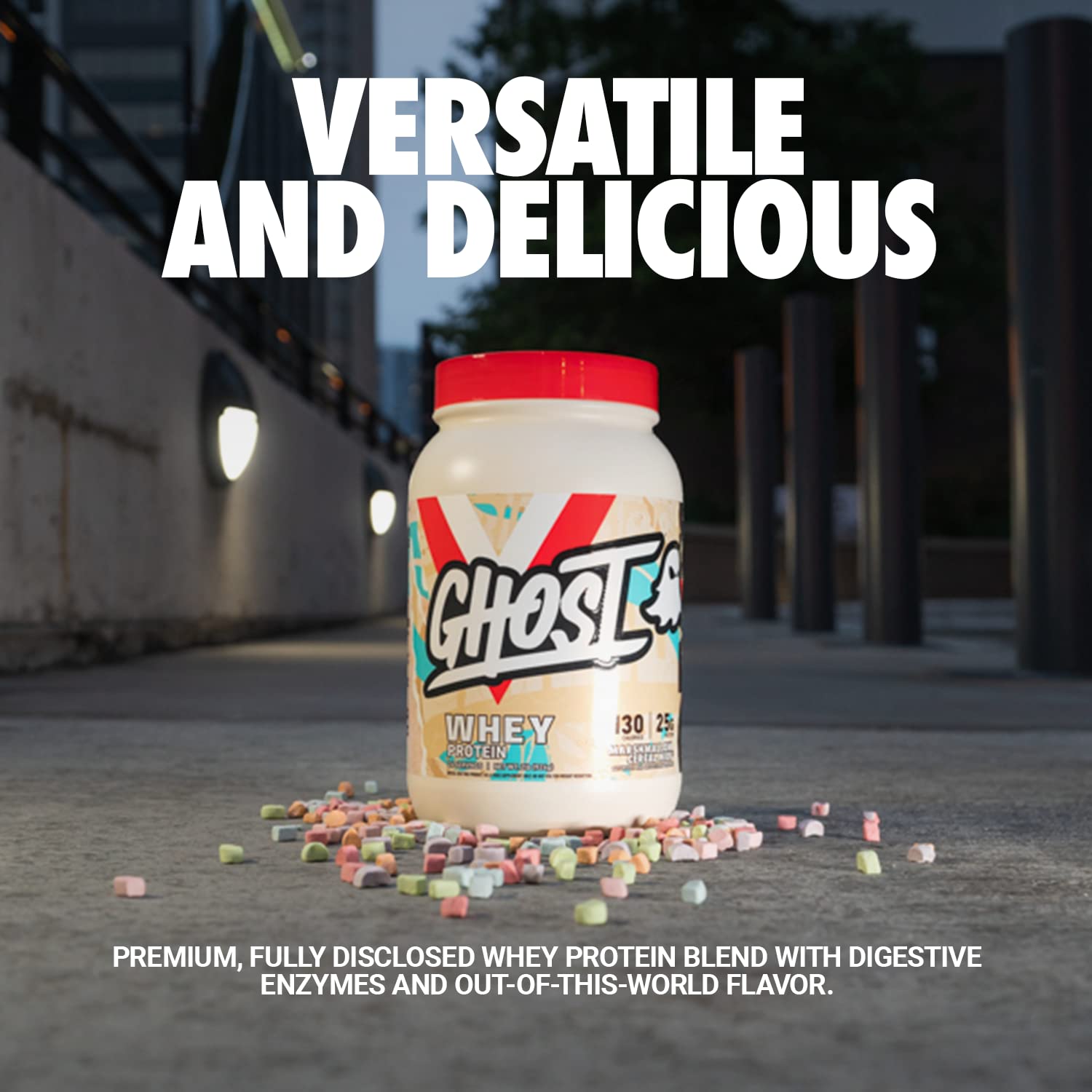 GHOST Whey Protein Powder, Marshmallow Cereal Milk - 2LB Tub, 25G of Protein GHOST Au supplements