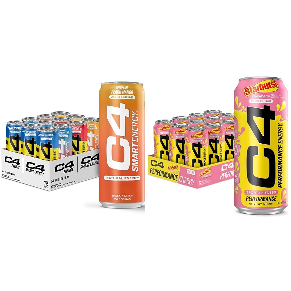 C4 Energy & Smart Energy Drinks Variety Pack, Sugar Free Pre Workout Performance Drink Cellucor Au supplements