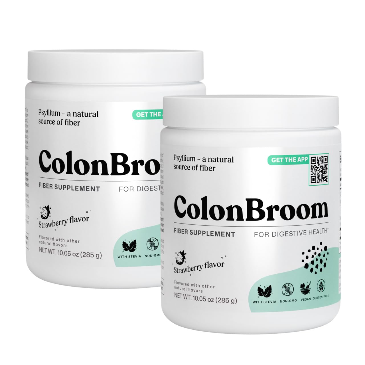 ColonBroom Psyllium Husk Powder - Colon Cleanse for Bloating Relief & Gut Health - Fiber Powder Drink - Easy to Mix - Vegan, Gluten Free, Non-GMO - Strawberry (100 Servings) ColonBroom Au supplements