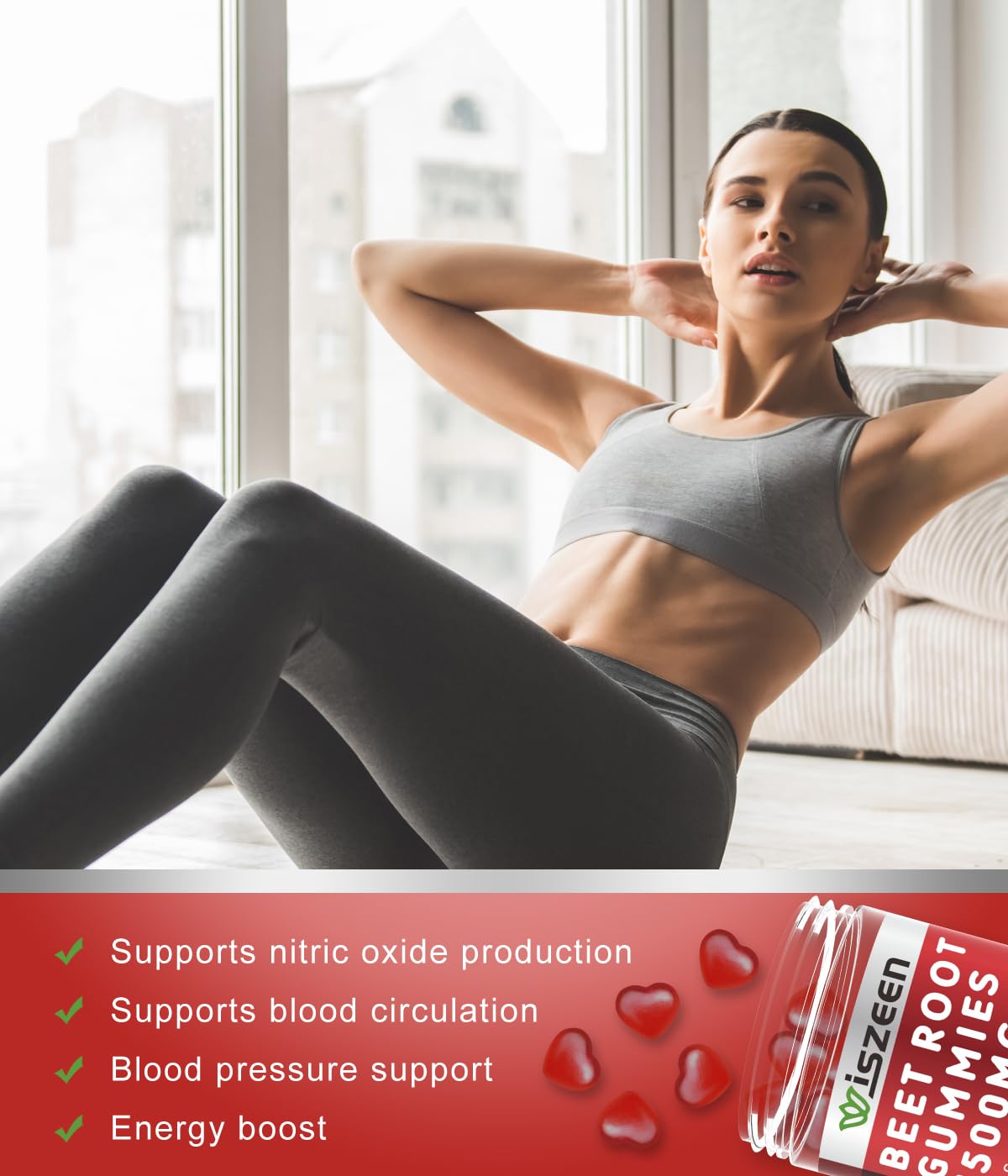 Wiszeen Beet Root Gummies - 60 Servings - Beets Gummies Beet Chews Nitric Oxide Wiszeen Au supplements