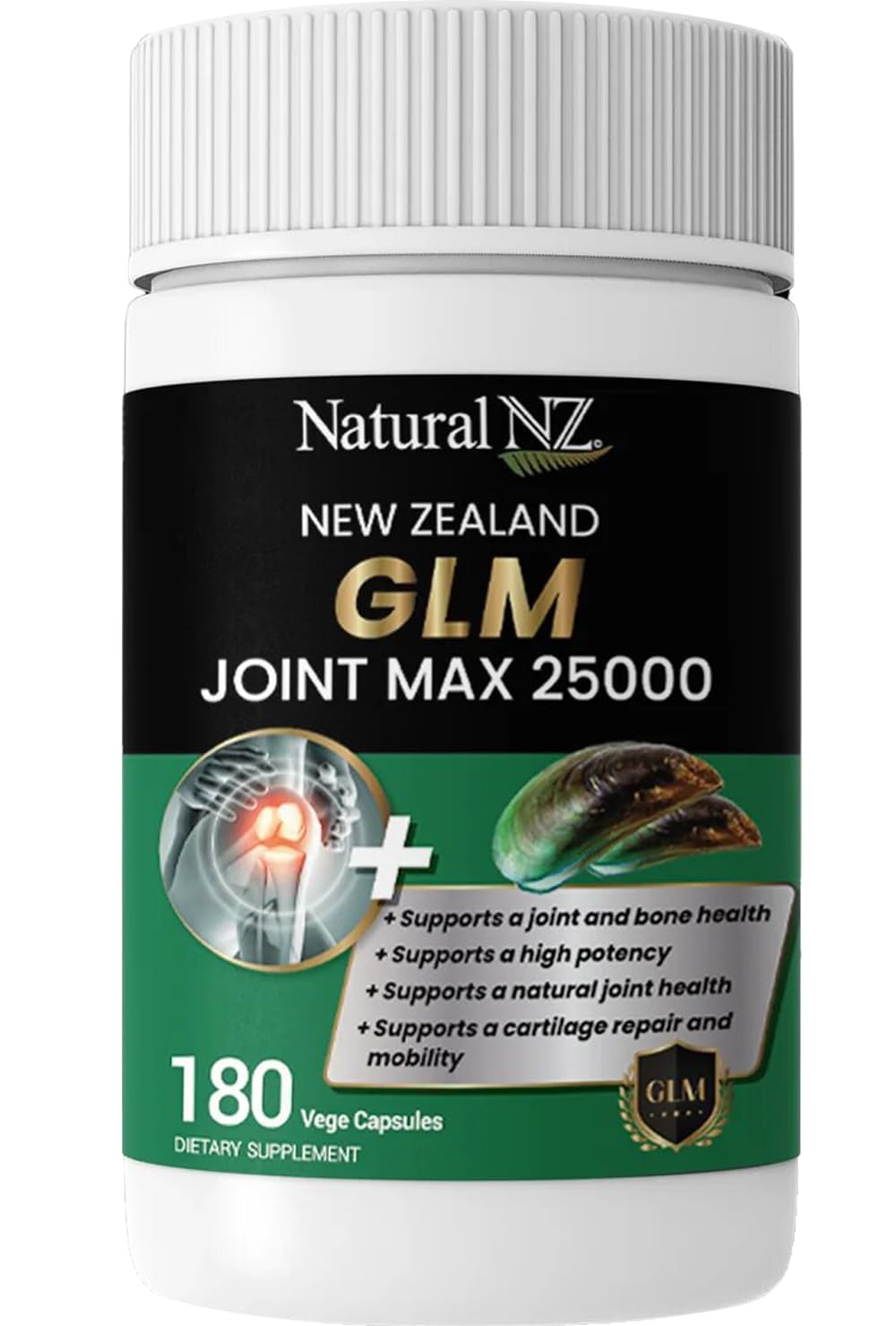 Natural NZ GLM (Green Lipped Mussel) Joint Max 25000 180 Capsuels (1) Natural NZ Au supplements