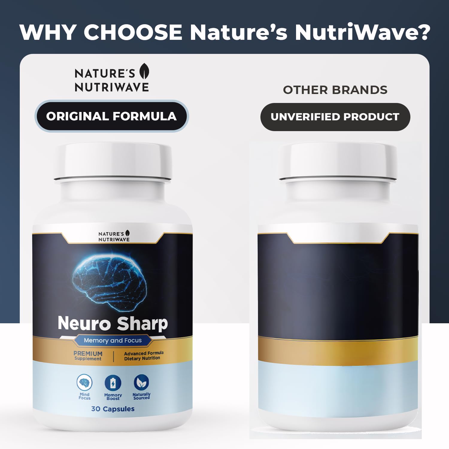 Neuro Sharp – Natural Formula with Bacopa Monnieri, Ginkgo Biloba & Huperzine-A – Made in the USA, Non-GMO, 30 Capsules, 3 Month Supply Nature’s NutriWave Au supplements