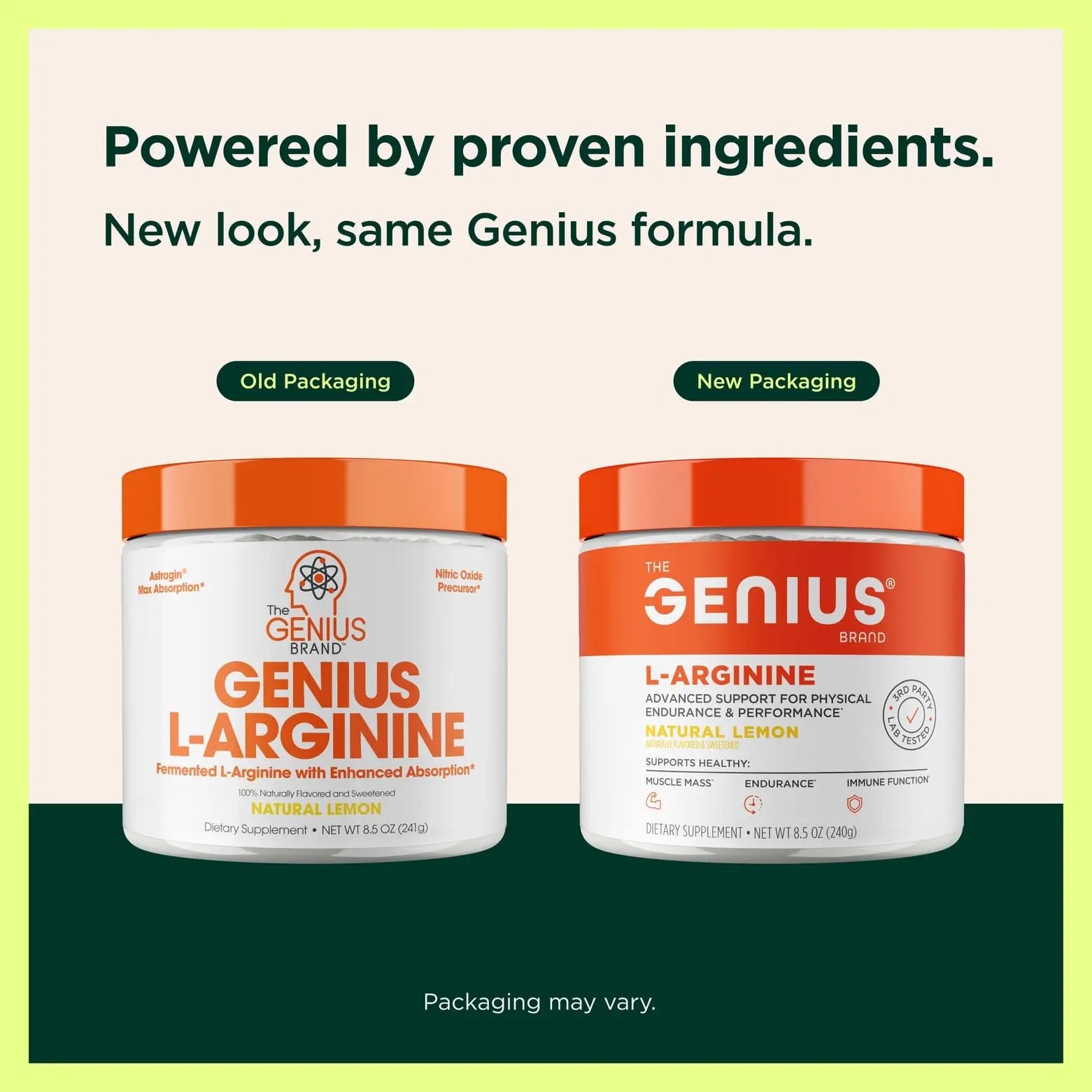 Genius L-Arginine Nitric Oxide Powder - Fermented L- Arginine Nutritional Supplements & Nitric Oxide Booster - Pre Workout, Natural Muscle Builder - 30 Servings, Lemon The Genius Brand Au supplements