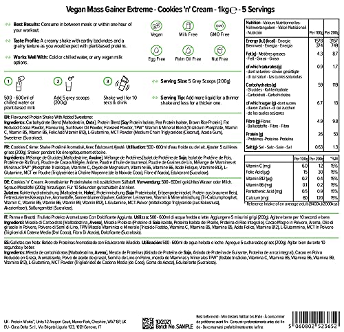 Protein Works - Vegan Mass Gainer Extreme | High Calorie Protein Powder | Weight Gainer Protein Works Au supplements