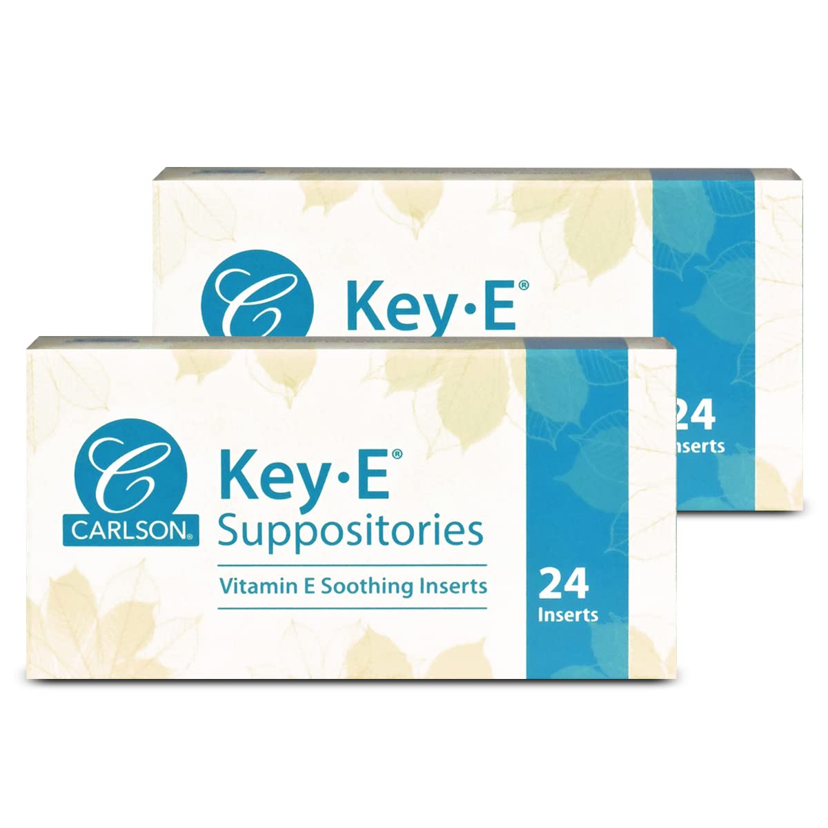 Carlson Labs Key-E Suppositories Vitamin E Soothing Inserts (2 Packages of 24 Inserts, 48Count) Carlson Au supplements