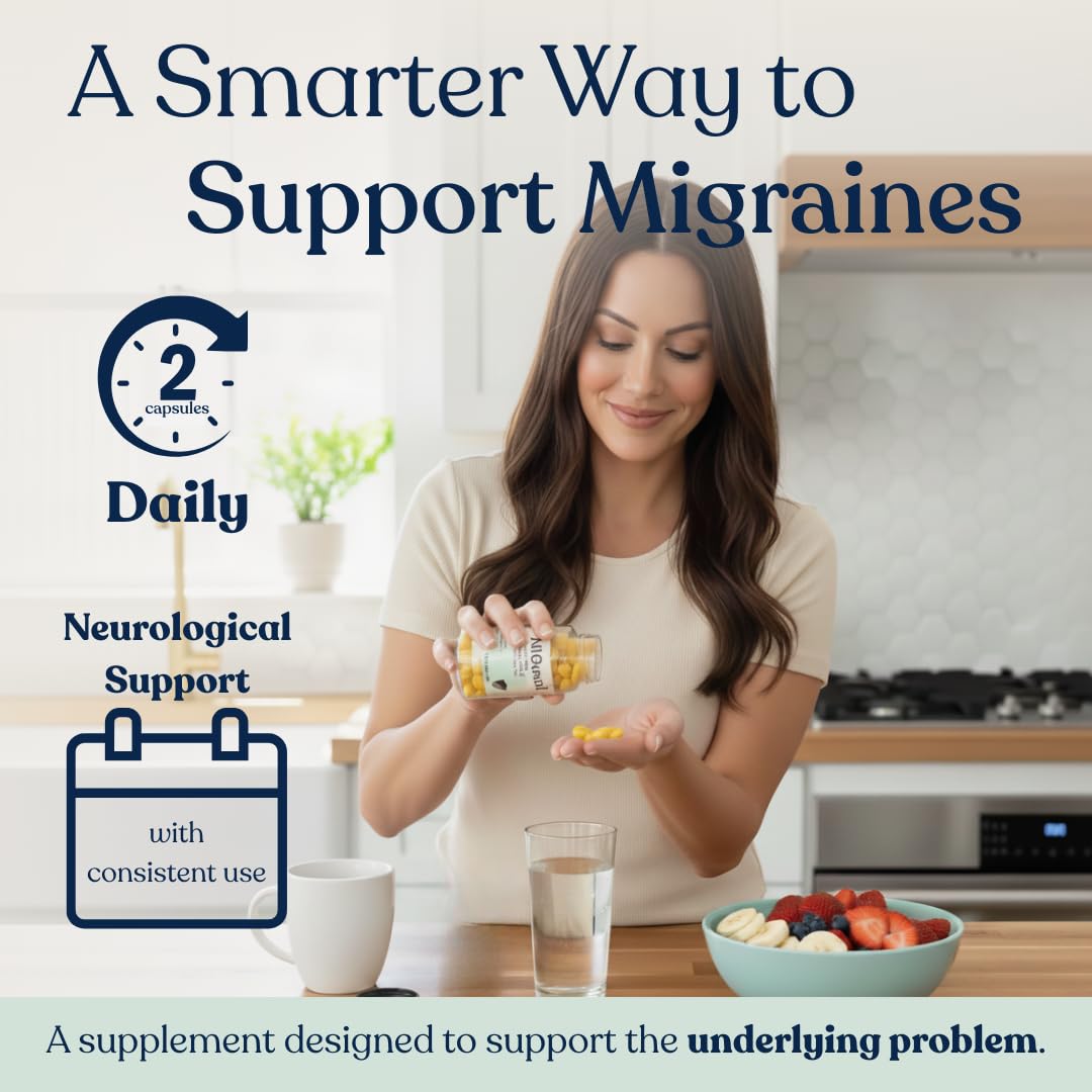 Headache and Migraine Relief Supplements - Drug Free Migraine Prevention Supplement - Natural Supplements for Migraine Headaches - Helps Reduce Frequency & Severity (60 Capsules) MIGUARD Au supplements