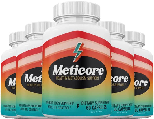 (Official) 5 Pack Meticore Weight Management Keto Pills, Energy Support - 300 Capsules Gold NutraAU supplements
