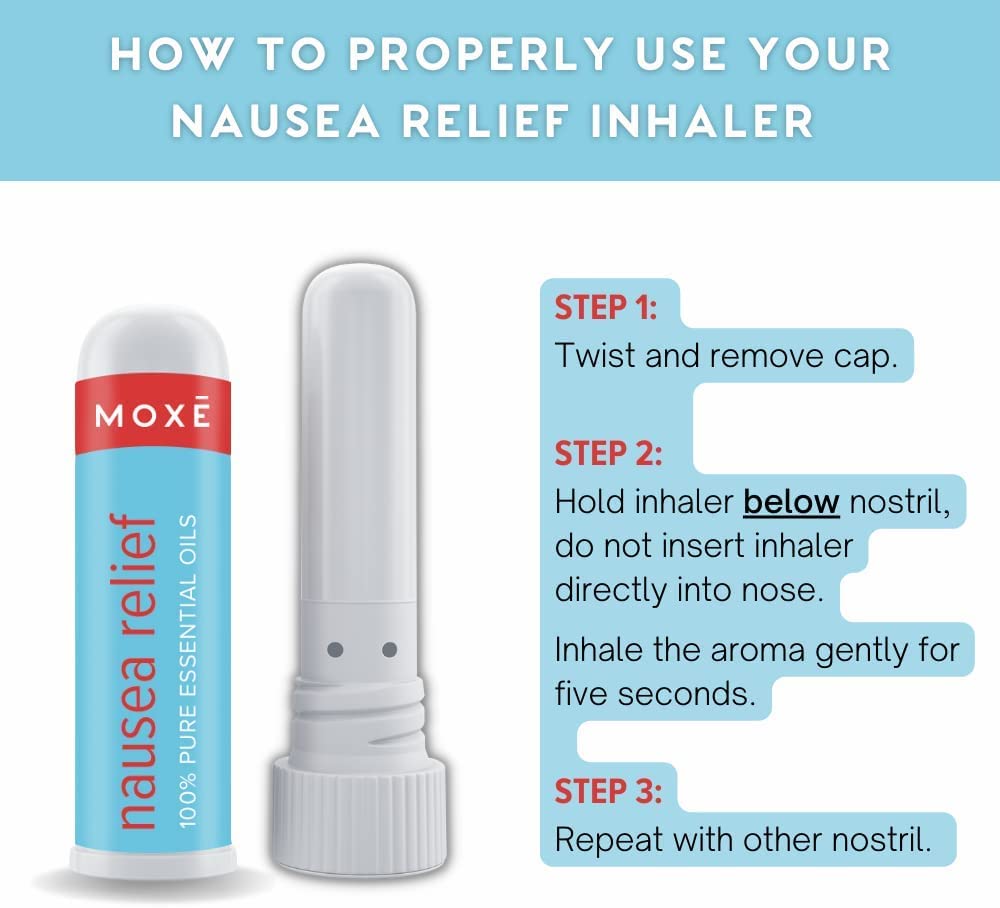 MOXE Nausea Nasal Inhaler Sticks, All Natural Essential Oil Blend, Ginger, Cardamom, Peppermint MOXE Au supplements