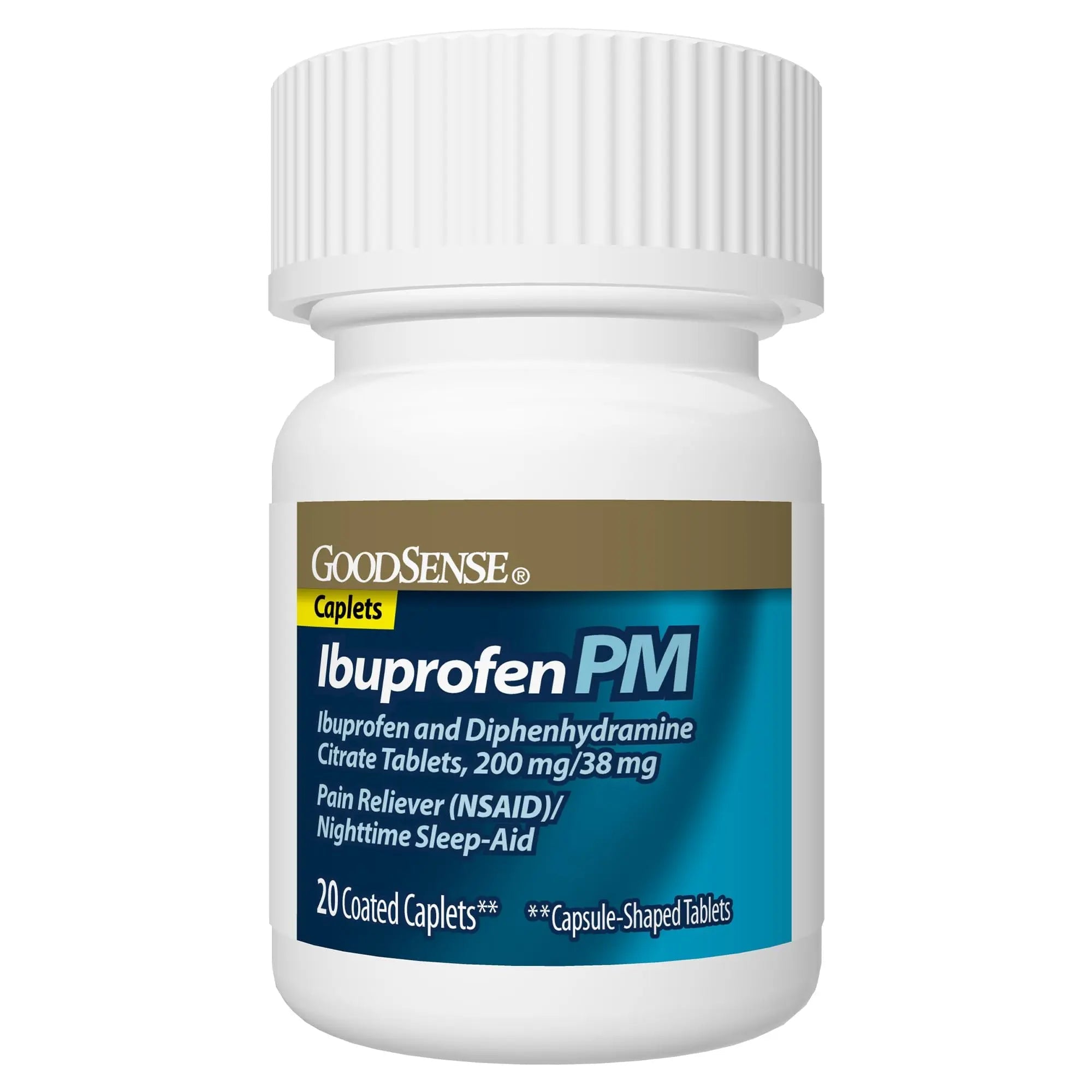 GoodSense Ibuprofen PM, Ibuprofen 200 mg and Diphenhydramine Citrate 38 mg Tablets, Pain Reliever and Nighttime Sleep-Aid GoodSense Au supplements