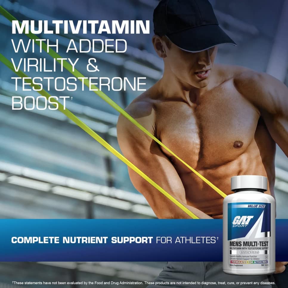GAT SPORT Men's Multi + Test, Premium Multivitamin Tablets (60 Count) GAT SPORT Au supplements