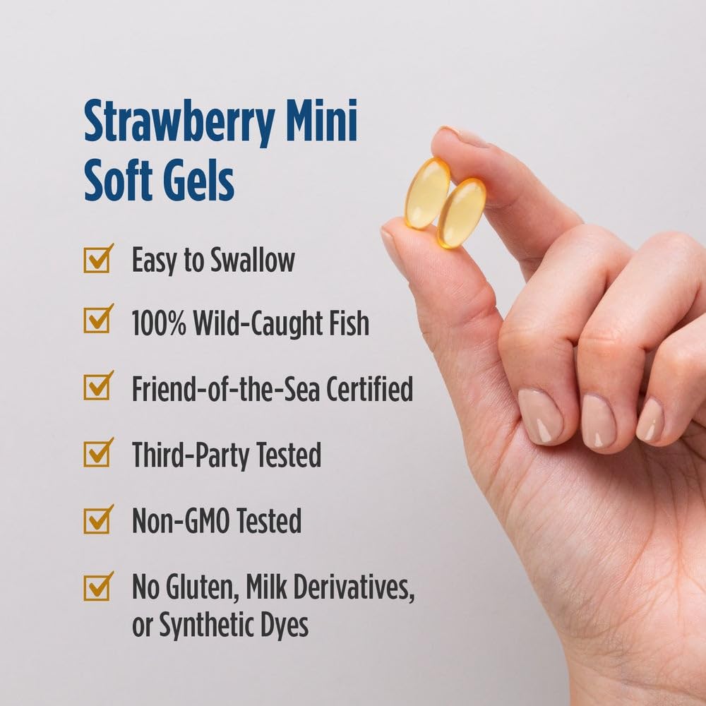 Nordic Naturals Ultimate Omega 2X Teen, Strawberry - 60 Mini Soft Gels - 1120 mg Total Omega-3s with EPA & DHA - Brain Health, Positive Mood, Social Development, Learning - Non-GMO - 30 Servings Nordic Naturals Au supplements