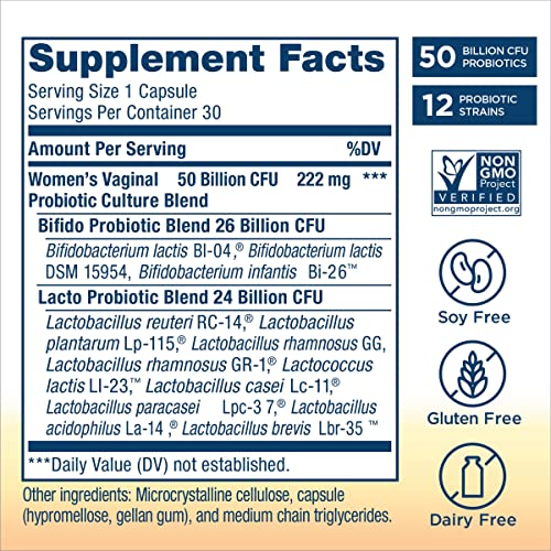 Renew Life Women's Probiotic Capsules, 50 Billion CFU Guaranteed, Supports pH Balance Renew Life Au supplements