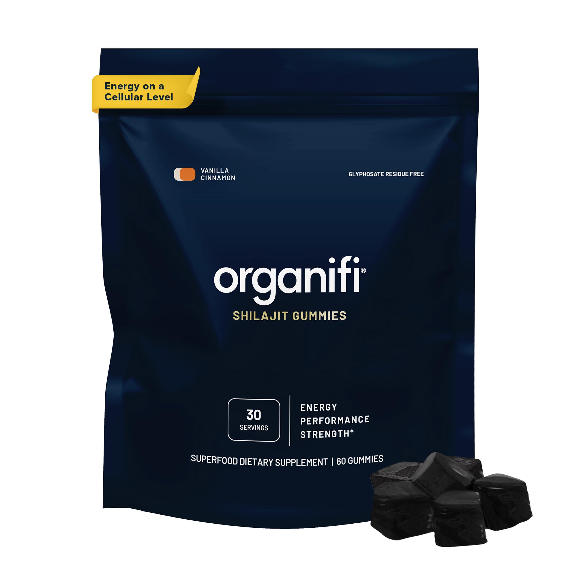 Organifi - Shilajit Gummies - Supports Natural Energy and Strength - Vanilla Cinnamon Organifi Au supplements