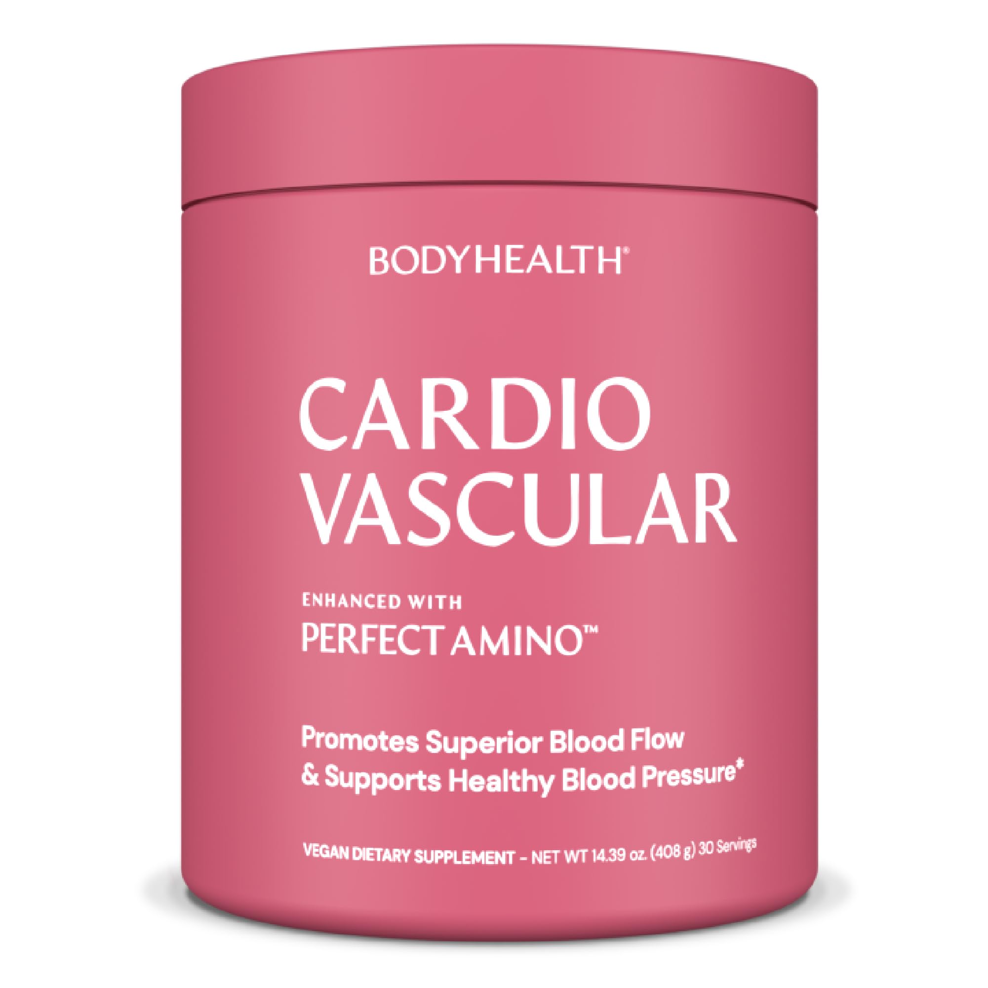 BodyHealth Cardio Vascular with PerfectAmino, Blood Flow and Heart Health Supplement Support with CoQ10, Nicotinamide Riboside, Resveratrol and D-Ribose, Chocolate Flavor, 30 Servings BodyHealth Au supplements