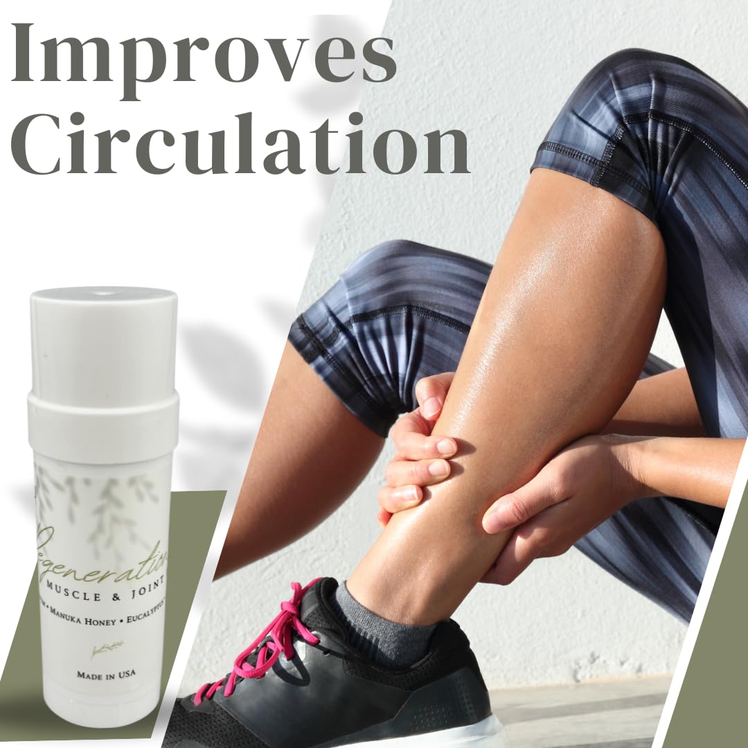 KANU Regeneration Muscle and Joint Soothing Balm Proprietary Blend of Magnesium, Manuka Honey, Eucalyptus & Menthol - Maximum Strength Formula for Aches- All Natural Ingredients-Made in The USA KANU Au supplements