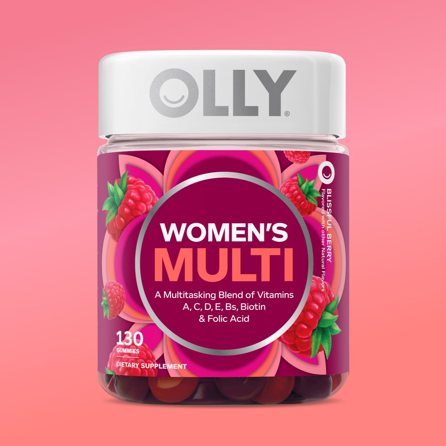 OLLY Women's Daily Multivitamin Gummy, Vitamins A, D, C, E, Biotin, Folic Acid, Adult Chewable Vitamin, Berry Flavor OLLY Au supplements