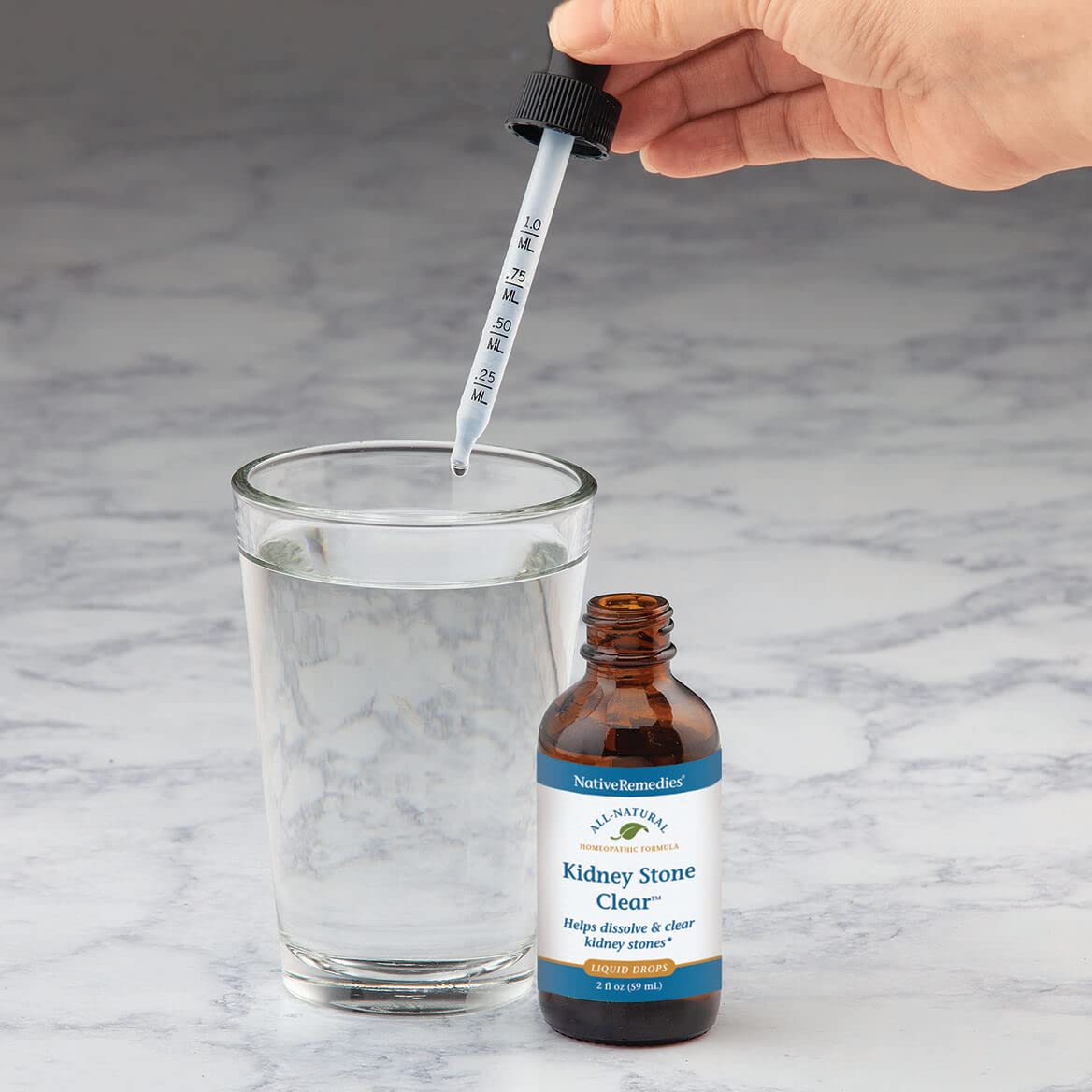 Native Remedies Kidney Stone Clear - Natural Homeopathic Formula Temporarily Helps Dissolve and Clear Kidney Stones - Relieves Pain, Nausea and Vomiting - 59 mL Native Remedies Au supplements