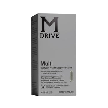 Mdrive Multivitamin for Men, Daily Multivitamin - Immune Health Support from Zinc, Selenium, Manganese & Vitamin D, Enzymes for Digestive Support, CoQ10 for Energy and Vitamin K2, 90 Capsules Mdrive Au supplements