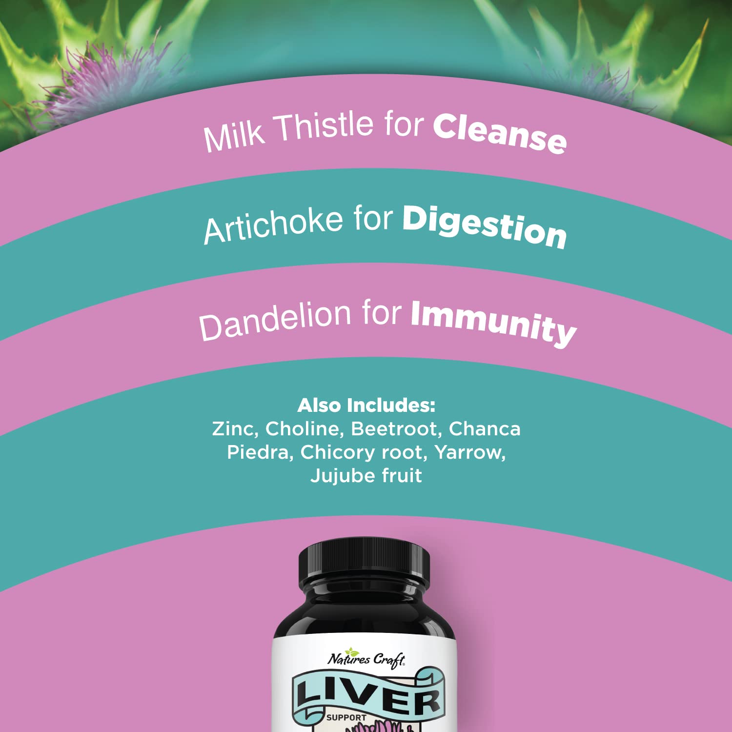 Liver Cleanse Detox & Repair Formula - Herbal Liver Support Supplement Natures Craft Au supplements