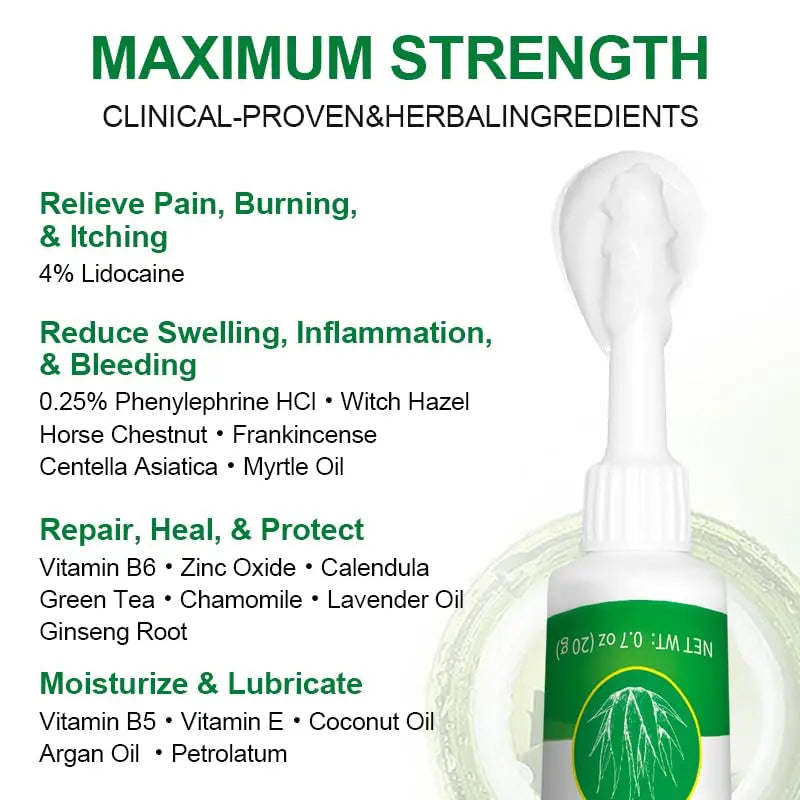 vamy Herbal Hemorrhoid Cream, Hemorrhoid Treatment and Hemorrhoids Cream with Lidocaine 4% and Phenylephrine HCI for Fast Relief of Pain, Swelling, Itching, Burning, Hemorrhoidal Treatment. 2 pc vamy Au supplements