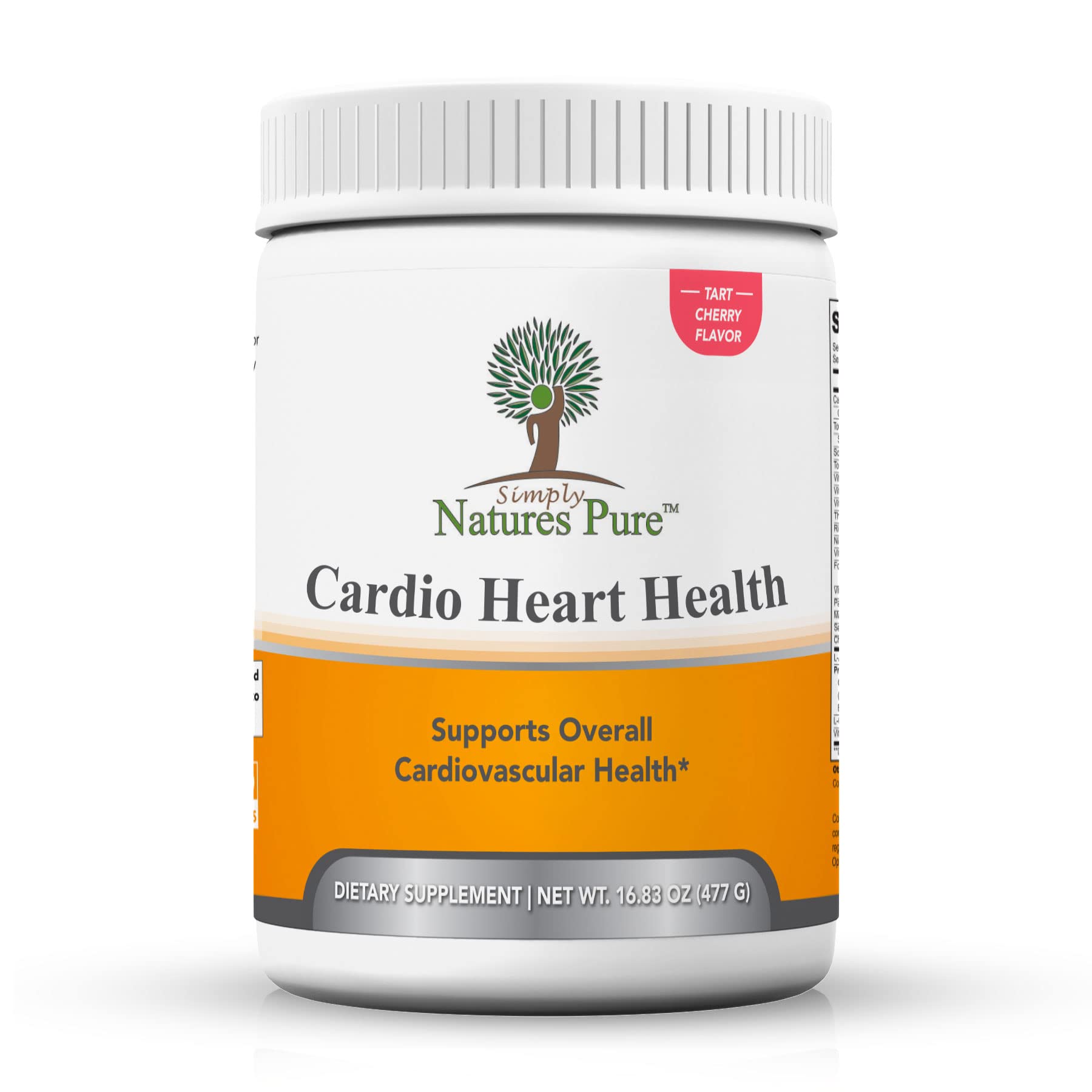 Simply Natures Pure - Cardio Heart Health Nitric Oxide Booster Support Supplement Powder with L-Arginine 5000 mg, L-Citrulline 1000 mg and Hawthorne Berry, 16.82 Ounces - Tart Cherry Flavor Simply Natures Pure Au supplements