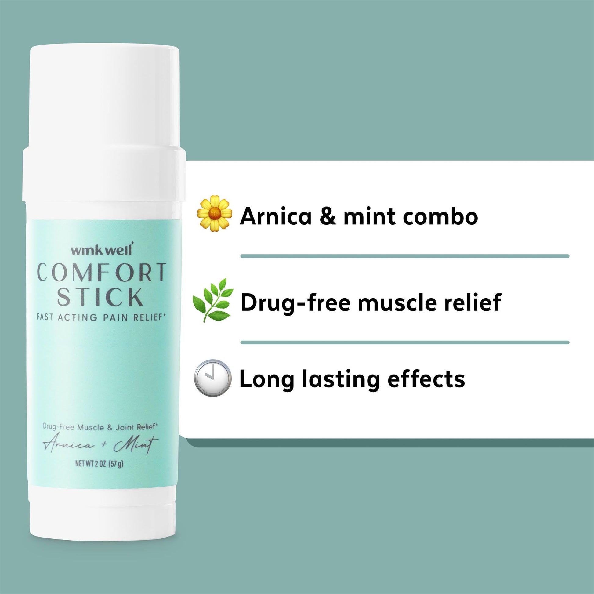 Wink Well Comfort Stick | Extra Strength Natural Muscle Relief | No-Mess roll on Stick | Joint Relief Wink Naturals Au supplements