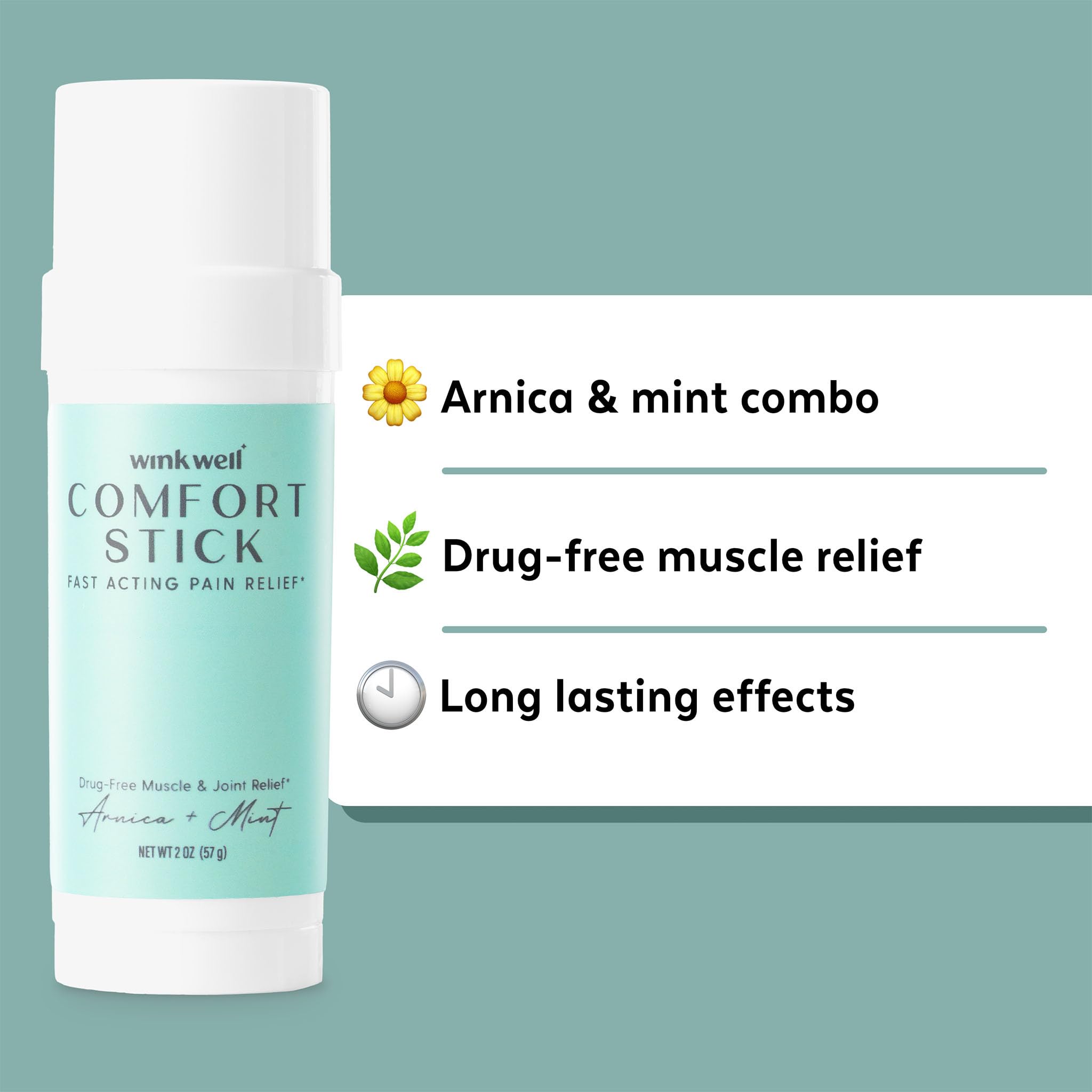 Wink Well Comfort Stick | Extra Strength Natural Muscle Relief | No-Mess roll on Stick | Joint Relief Wink Naturals Au supplements