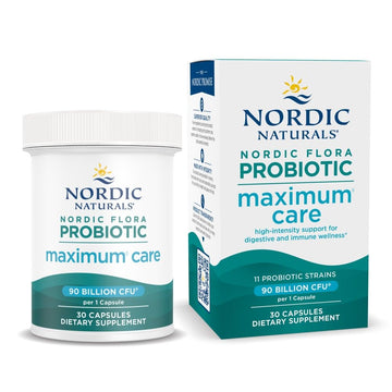 Nordic Naturals Nordic Flora Probiotic Maximum Care, 30 Capsules, 11 Probiotic Strains for Daily Immune and Digestive Health Support, Vegan, 30 Servings Nordic Naturals Au supplements