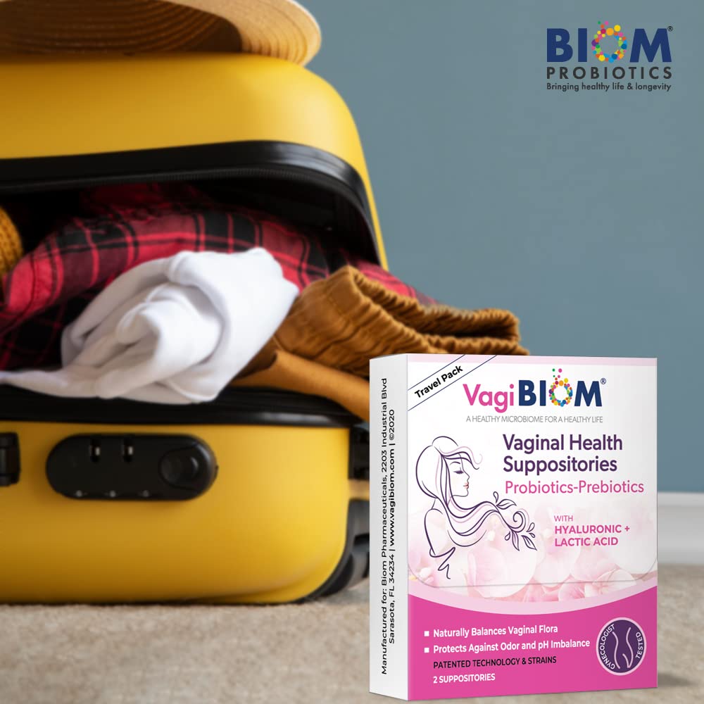 VagiBiom Probioitc Suppository Convenient Travel Pack with 2 Suppositories VagiBiom Au supplements